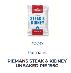 Piemans Steak & Kidney Pies - 6x190g