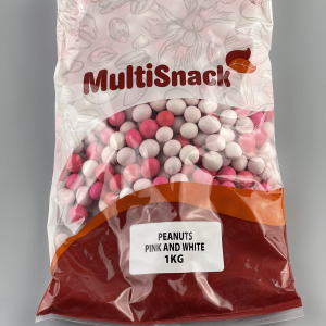 Pink & White Coated Peanuts - 1kg