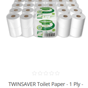 Twinsaver Toilet Paper 1 Ply - 48 bale